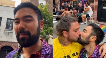 Mauro Sousa e seu marido Rafael Piccin visitando o bar "Stonewall Inn" - Foto: Reprodução / Instagram