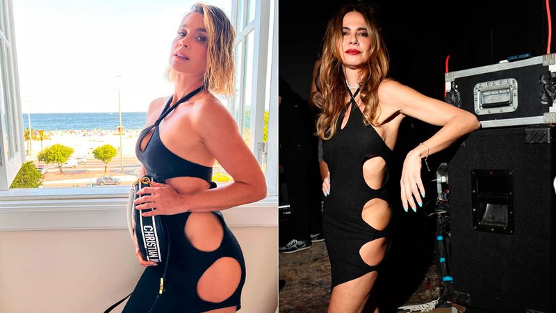 Flávia Alessandra e Luciana Gimenez usaram vestido igual - Foto: Reprodução/ Instagram@flaviaalessandra e @lucianagimenez