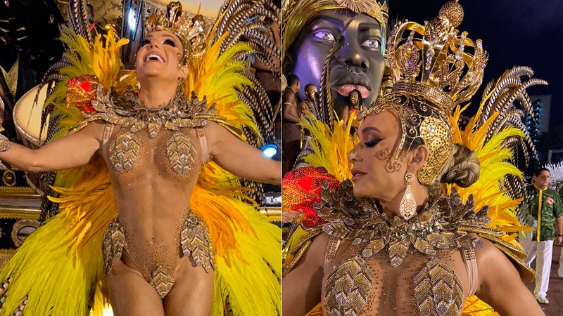 Francine Carvalho usou fantasia banhada a ouro no carnaval - Foto: Eduardo Graboski/ Divulgação