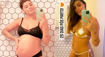 Ex-BBB Franciele Grossi mostrou o corpo 25 dias após o parto - Foto: Reprodução/ Instagram