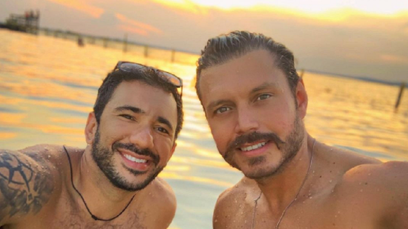 Vitor Vianna e Franklin David: ambos ganharam seguidores após assumir relação - Foto: Reprodução / Instagram