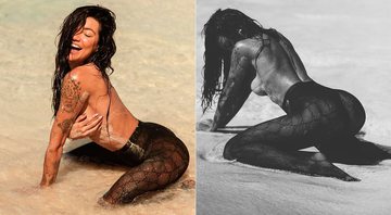 Gabi Prado festejou amor próprio ao posar de topless na praia - Foto: Reprodução/ Instagram@pradogabrielle