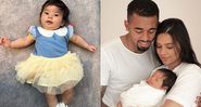 Gabriel Jesus e Raiane Lima comemoram os 3 meses de vida da filha - Foto: Reprodução / Instagram