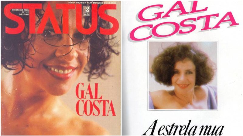 Capa da revista Status, onde Gal Costa posou nua em 1985 - Foto: Reprodução