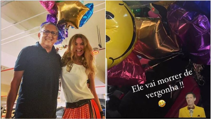 Galvão Bueno é recebido com festa por sua mulher, Desireé Soares - Foto: Reprodução / Instagram
