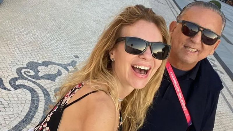 Galvão Bueno com a esposa, Desirée Soares: 22 anos de união - Foto: Reprodução / Instagram