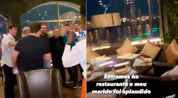 Galvão Bueno foi aplaudido e tietado em restaurante em Doha - Foto: Reprodução/ Instagram@mafaldamc2019