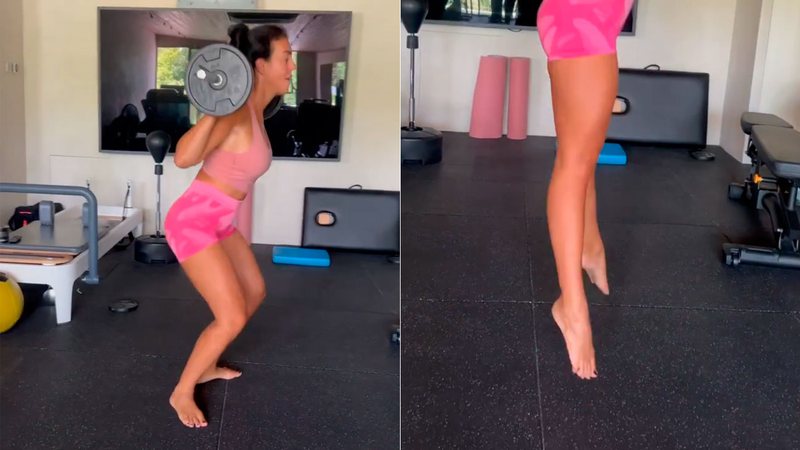 Georgina Rodriguez mostrou exercício com peso em vídeo - Foto: Reprodução/ Instagram@georginagio