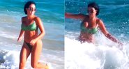 Georgina Rodríguez levou caldo no mar de Sardenha, na Itália - Foto: Reprodução/ Instagram@georginagio