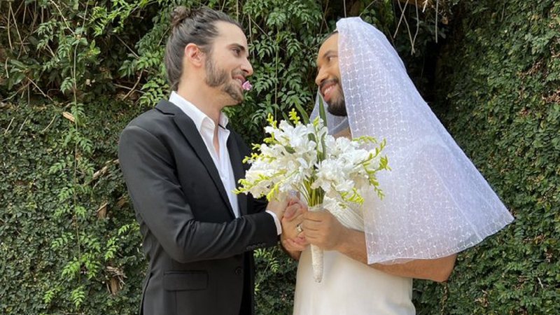 Fiuk e Gil do Vigor brincam de se casar em vídeo publicado pelo economista - Foto: Reprodução/Instagram