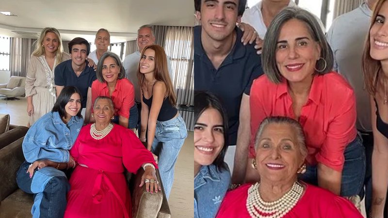 Glória Pires ao lado de sua família - Foto: Reprodução / Instagram