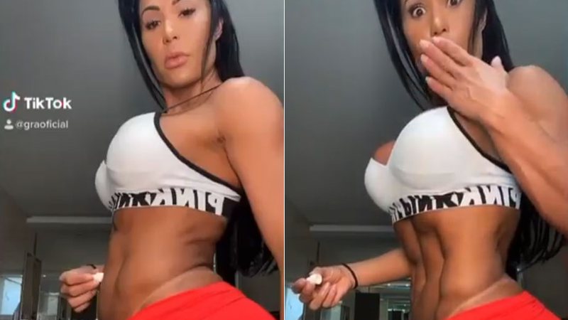 Gracyanne Barbosa postou vídeo divertido e exibiu cintura finíssima - Foto: Reprodução/ Instagram