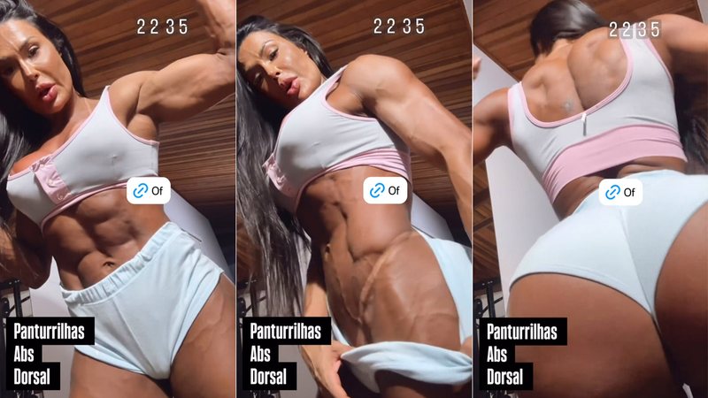 Gracyanne Barbosa exibiu corpo sarado em vídeo antes de dormir - Foto: Reprodução/ Instagram@graoficial