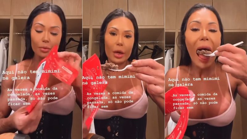 Gracyanne Barbosa chamou a atenção ao comer carne congelada nos EUA - Foto: Reprodução/ Instagram@graoficial