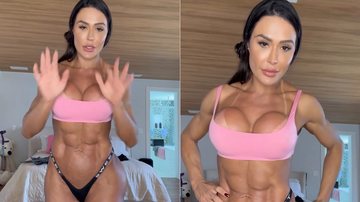 Gracyanne Barbosa mostrou calombo no quadril após se jogar no chão em assalto