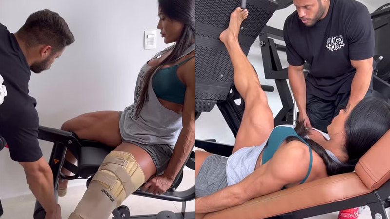Gracyanne Barbosa rebateu críticas por treinar apenas uma perna