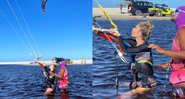 Grazi Massafera e affair praticam aulas de kitesurf no Ceará - Foto: Reprodução / Instagram @massafera