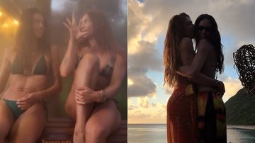 Grazi Massafera aproveitou sauna na floresta e dançou com Mari Beltrame