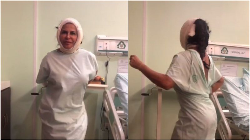 Gretchen dança no hospital depois de nova plástica - Foto: Reprodução / TikTok