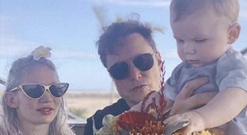Grimes, Elon Musk e o filho do casal: separação após três anos - Foto: Reprodução / Twitter