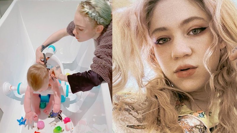 Grimes deu ao filho um corte de cabelo inspirado em sua série de TV favorita - Reprodução/Instagram