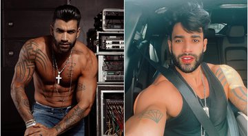 Gusttavo Lima "antes e depois" da mudança de visual - Foto: Reprodução / Instagram