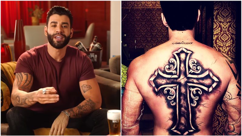 Gusttavo Lima exibe nova tatuagem nas costas - Foto: Reprodução / Instagram