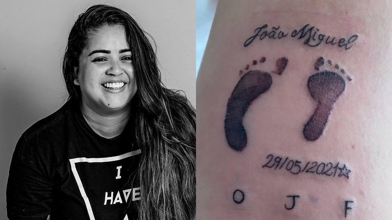 Hagda Kerolayne e a tatuagem - Reprodução/Instagram@hagdakerolayne