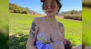 Primeiro filho de Halsey é fruto do relacionamento da cantora com o roteirista Alev Aydin - Reprodução/Instagram/@iamhalsey