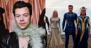 Harry Styles poderá ser Eros, irmão de Thanos - Foto: Reprodução / Instagram @harrystyles / Marvel Studios