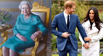 Rainha Elizabeth II, Príncipe Harry e Meghan Markle - Reprodução/Instagram@theroyalfamily, @sussexroyal