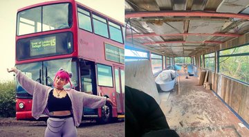 Hayley Rowson transformou ônibus de dois andares em casa - Foto: Reprodução/ Instagram@londonbushome