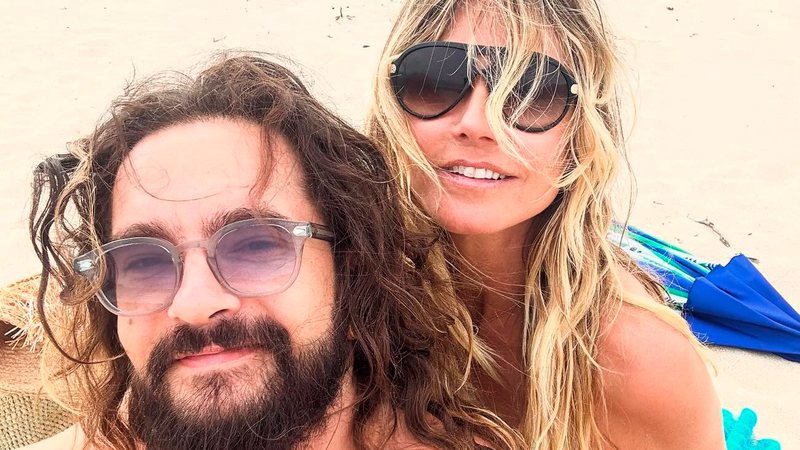 Heidi Klum posou de topless durante passeio à praia com o marido - Foto: Reprodução/ @heidiklum