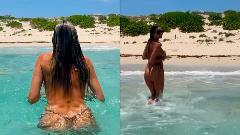 Heidi Klum posou de topless durante passeio à praia com o marido - Foto: Reprodução/ Instagram@heidiklum