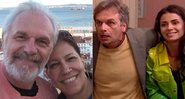 Henri Pagnoncelli ao lado da esposa, Teresa Frota, e em cena de Laços de Família - Foto: Reprodução/ Arquivo pessoal e TV Globo