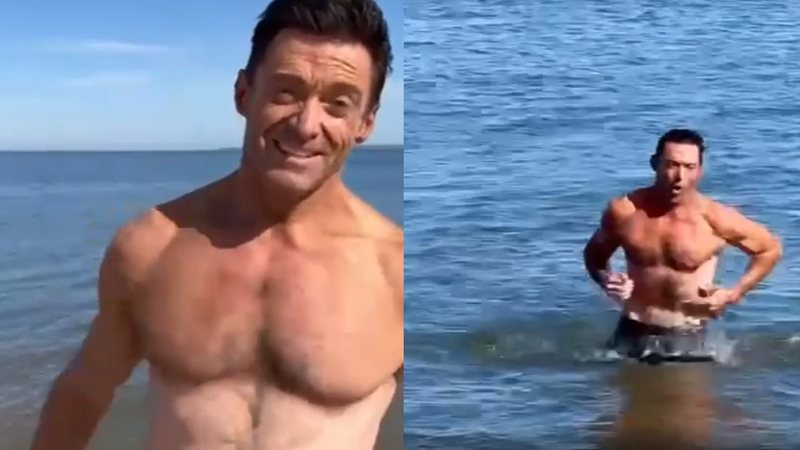 Astro de Wolverine apareceu mergulhando no mar e brincou sobre "estar semanas atrasado" para o mergulho - Foto: Reprodução / Instagram @thehughjackman