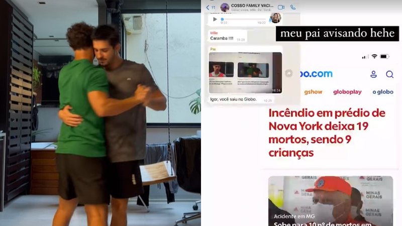 Igor Cosso compartilha mensagem de seu pai após compartilhar vídeo dançando com namorado - Foto: Reprodução / Instagram
