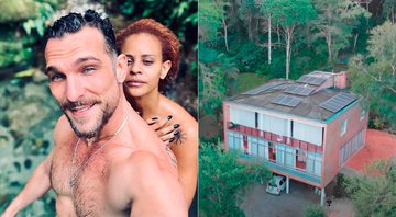 Casa de Igor Rickli e Aline Wirley tem piscina natural feita pelo ator e fica no meio da floresta
