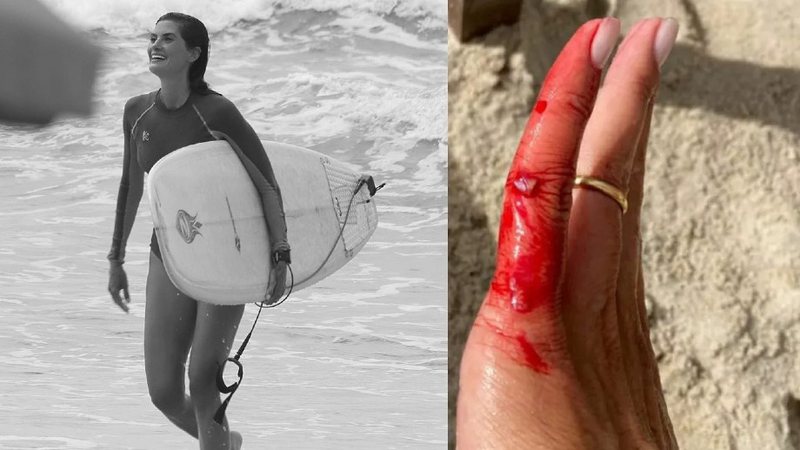 Isabela acabou se machucando enquanto treinava surf no Guarujá - Reprodução/Instagram