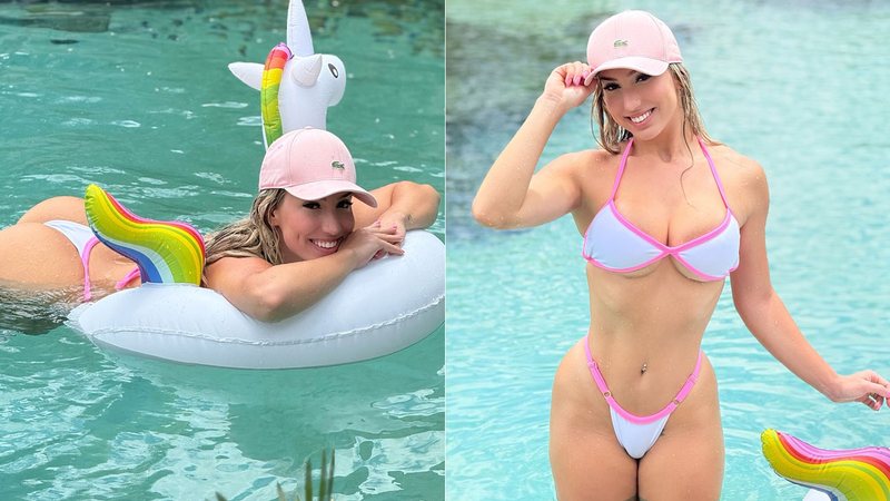 Isadora Vale ostentou boa forma de biquíni fio-dental - Foto: Reprodução/ Instagram@isadoravale__