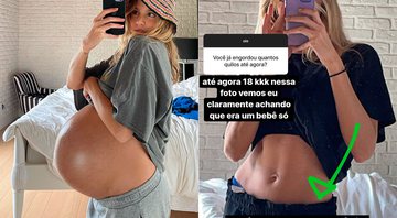 Isa Scherer mostrou mensagens que recebeu após ostentar barrigão de grávida - Foto: Reprodução/ Instagram@isascherer