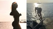 Ivete Sangalo mostrou mergulho ao pôr do sol e recebeu elogios