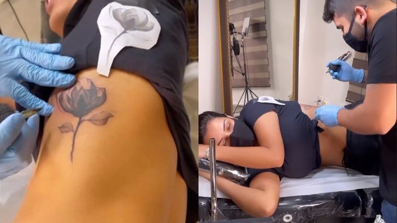 Ivy Moraes cobre a tatuagem que tinha com as iniciais de seu ex-noivo - Foto: Reprodução / Instagram @ivymoraes