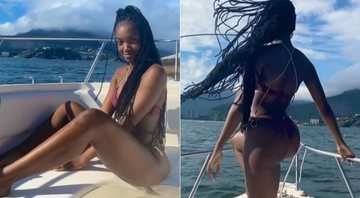 Iza compartilhou vídeo de passeio de barco de recebeu muitos elogios na web - Reprodução/Instagram