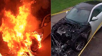 Kylee Carter teve seu Jaguar incendiado por hater - Foto: Reprodução/ Twitter@KyleeCarterrr