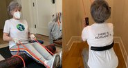 Jane decidiu improvisar uma academia em casa para se exercitar - Reprodução/Instagram