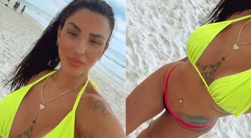 Jenny Miranda posou de biquíni na praia e recebeu elogios - Foto: Reprodução/ Instagram@jennybritomiranda
