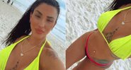 Jenny Miranda posou de biquíni na praia e recebeu elogios - Foto: Reprodução/ Instagram@jennybritomiranda