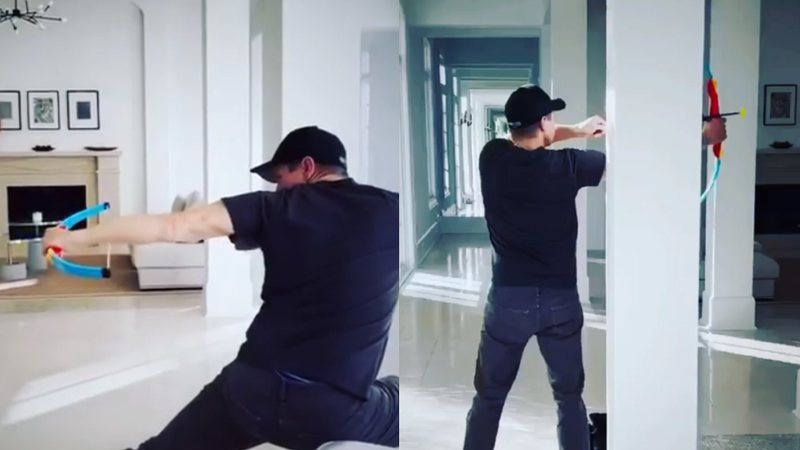 Jeremy publicou vídeo no Instagram e no TikTok no qual mostra seu treino para a nova série da Disney Plus - Reprodução/Instagram