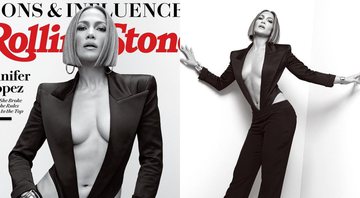 Jennifer Lopez aparece com decote até o umbigo em capa de revista - Foto: Reprodução / Instagram